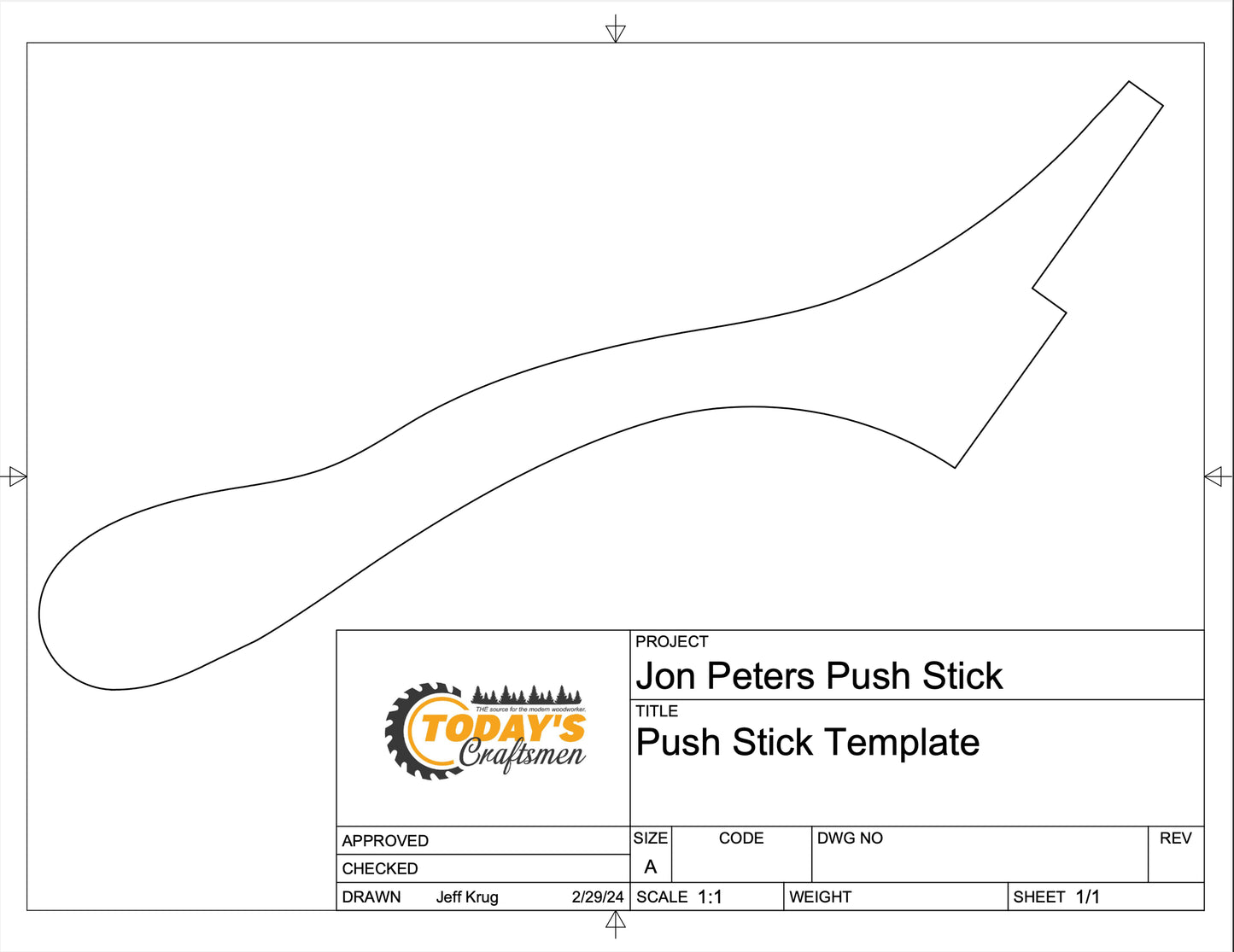 Jon Peters Push Stick Template